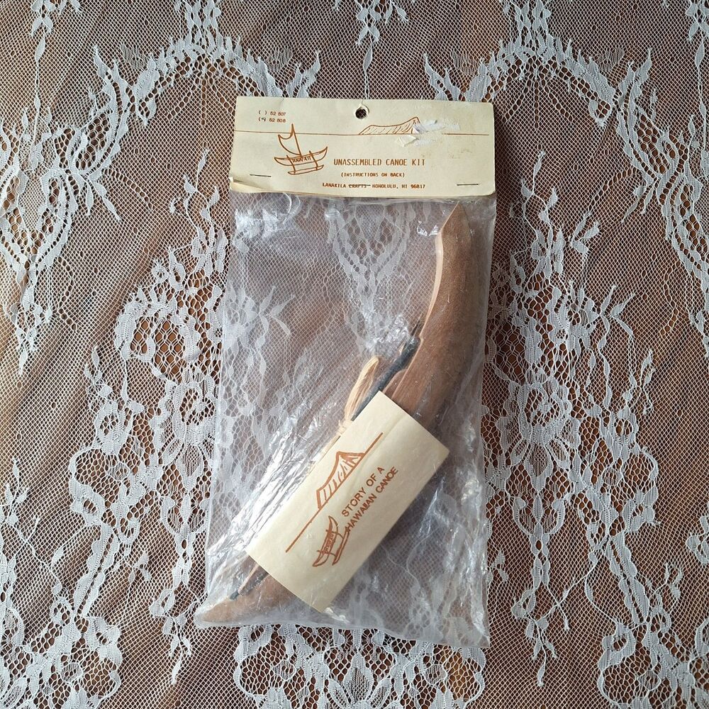 VTG NOS SEALED LANAKILA CRAFTS CANOE KIT HONOLULU HAWAII 52 508 Unassembled
